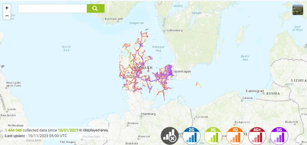 Telia Denmark Coverage maps